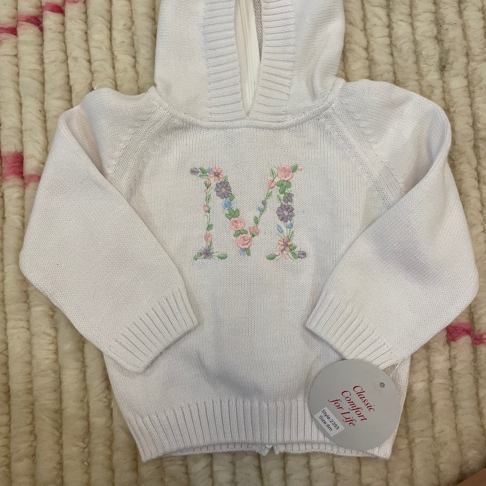 Baby girl (6M) M Monogram Hoodie Sweatshirt